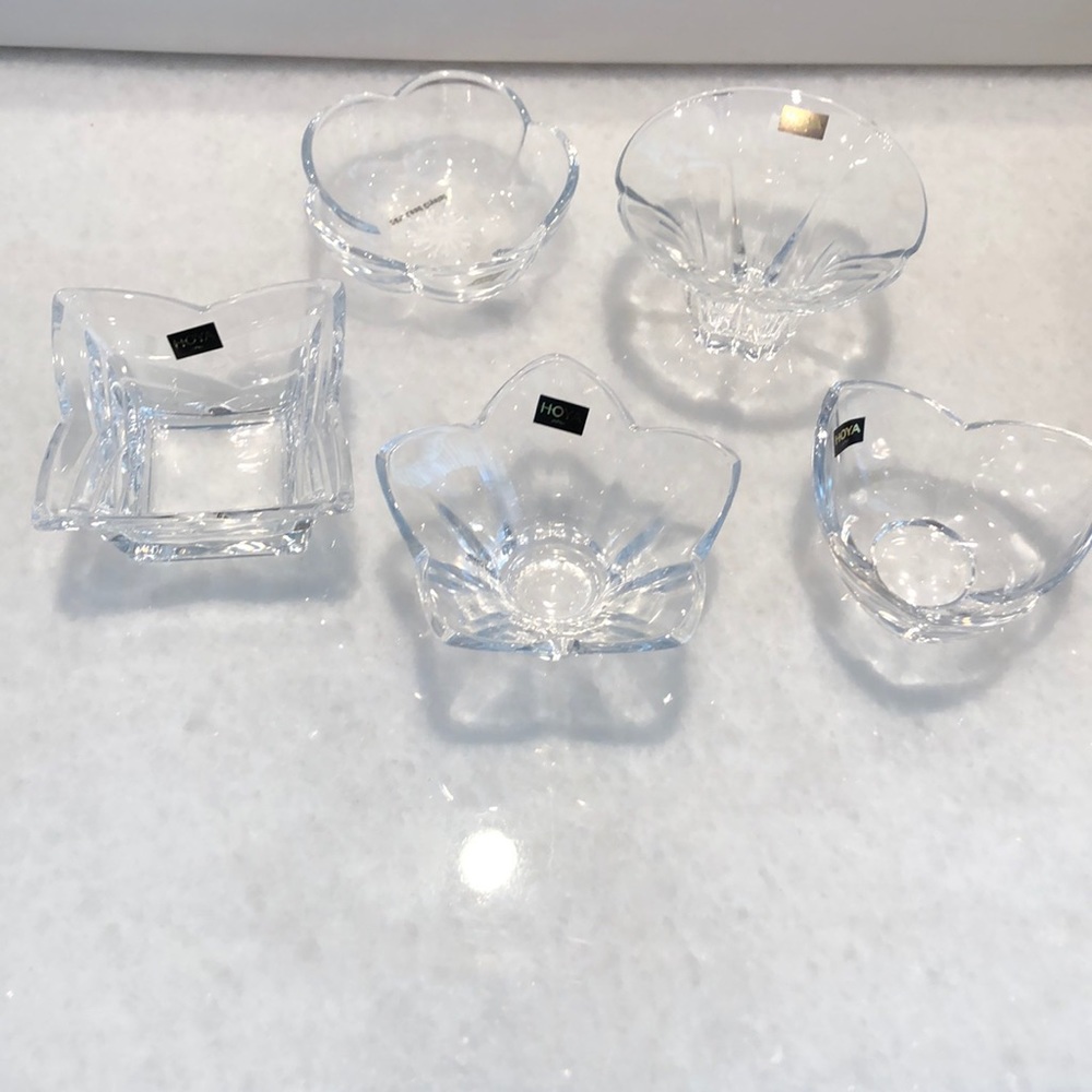 HOYA Japan crystal bowls